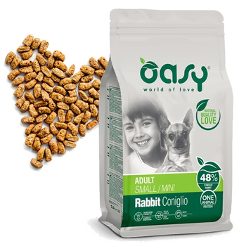 OASY KARMA SUCHA DLA PSÓW SMALL MINI RABBIT MONOBIAŁKOWA KRÓLIK 2,5kg