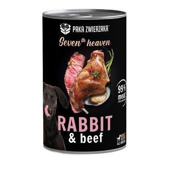 PAKA ZWIERZAKA SEVENTH HEAVEN MOKRA KARMA DLA PSA KRÓLIK I WOŁOWINA 400g
