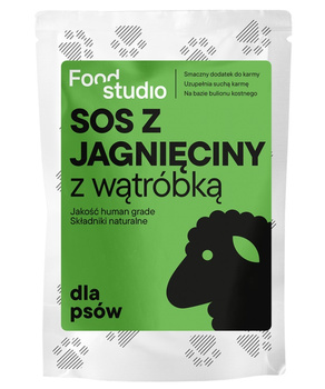SOS I BULION KOSTNY DLA PSÓW PSA JAGNIĘCINA I WĄTRÓBKA FOOD STUDIO CHEFS 100ml
