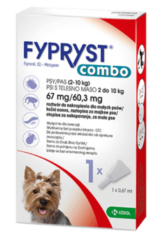 FYPRYST COMBO KROPLE NA KLESZCZE DLA PSÓW 2-10kg