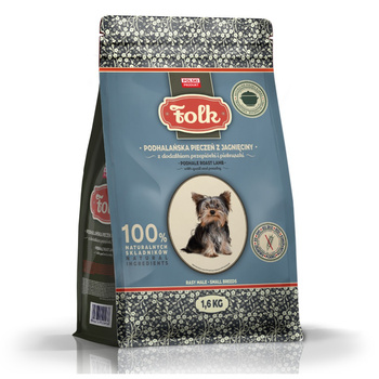 KARMA SUCHA DLA PSA RASY MAŁE PEŁNOPORCJOWA FOLK MINI JAGNIĘCINA PRZEPIÓRKA PIETRUSZKA 1,6kg