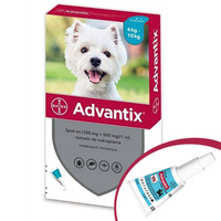 BAYER ADVANTIX KROPLE NA KLESZCZE PSÓW 4-10kg 1 PIPETA 1ml