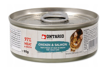 ONTARIO KARMA DLA KOTA KAWAŁKI KURCZAKA I ŁOSOŚ 95g