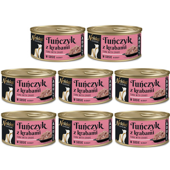 NEKKO SUPREME MOKRA KARMA DLA KOTA TUŃCZYK Z KRABAMI W SOSIE 8x80g