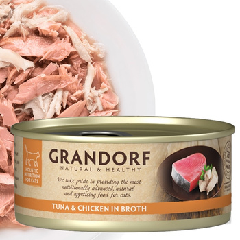 GRANDORF FILET Z TUŃCZYKA Z KURCZAKIEM KARMA KOTA ALERGIE POKARMOWE 70g