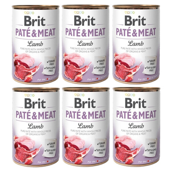 BRIT PATE & MEAT DOG ADULT LAMB KARMA DLA PSA KURCZAK JAGNIĘCINA 6x400g