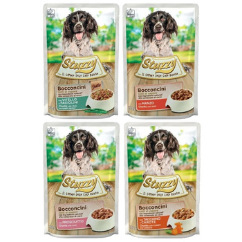 STUZZY MONOPROTEIN MOKRA KARMA DLA PSA MIX SMAKÓW 4x100g