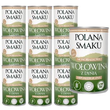 POLANA SMAKU KARMA DLA DOROSŁYCH PSÓW MOKRA WOŁOWINA Z DYNIĄ 10x400g