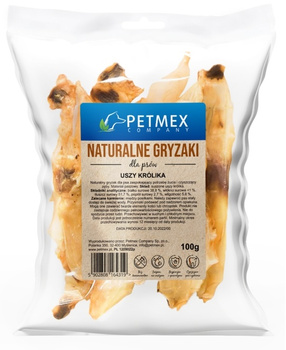 PETMEX UCHO KRÓLIKA GRYZAK NATURALNY PRZYSMAK PSA 100g