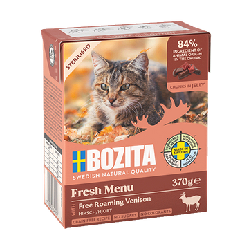 BOZITA CAT TETRA WOLNO ŻYJĄCY JELEŃ W GALARECIE 370g