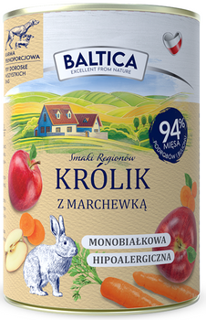 BALTICA KARMA DLA PSA KRÓLIK Z MARCHEWKĄ 400g