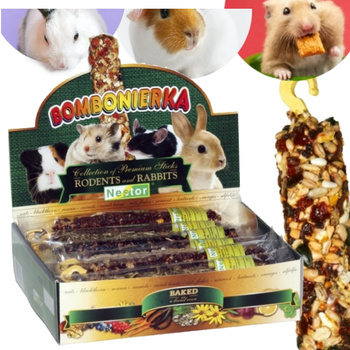 NESTOR BOMBONIERKA 12x KOLBA PROFESSIONAL DLA GRYZONI I KRÓLIKÓW MIX SMAKÓW 690g