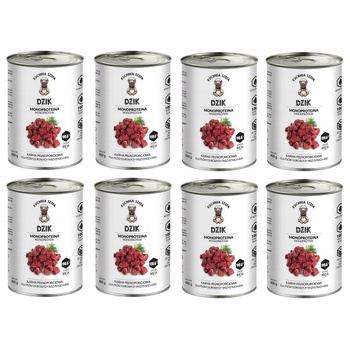 KUCHNIA SZEFA MOKRA KARMA DLA PSA MONOPROTEINOWA DZIK 8x400g