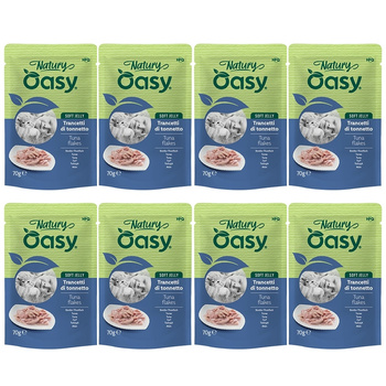 MOKRA KARMA DLA KOTA OASY NATURY SOFT JELLY TUŃCZYK 8x70g