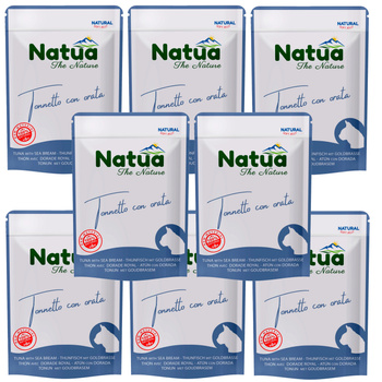 NATUA NATURAL MOKRA KARMA DLA KOTÓW TUŃCZYK Z DORADĄ W GALARETCE SASZETKA KOTA 8x70g