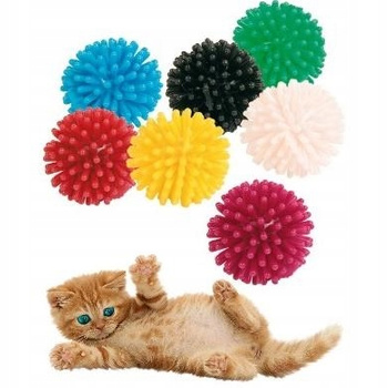 PIŁECZKA PIŁKA DLA KOTA Z JEŻYKIEM ZABAWKA KOCIAKA