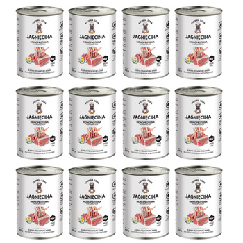  KUCHNIA SZEFA MOKRA KARMA DLA PSA MONOPROTEINOWA JAGNIĘCINA 12x400g