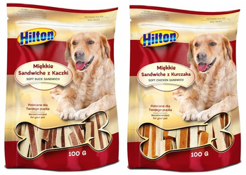 HILTON PRZYSMAK DLA PSA SMAKOŁYK MIĘKKIE SANDWICHE KACZKA KURCZAK 2x100g