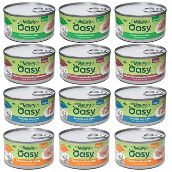  MOKRA KARMA DLA KOTA OASY NATURY SOFT JELLY MIX SMAKÓW Z TUŃCZYKIEM 12x150g