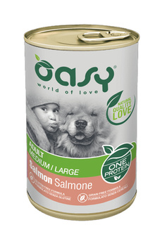 OASY PIES ONE PROTEIN ADULT ŁOSOŚ PUSZKA 400g
