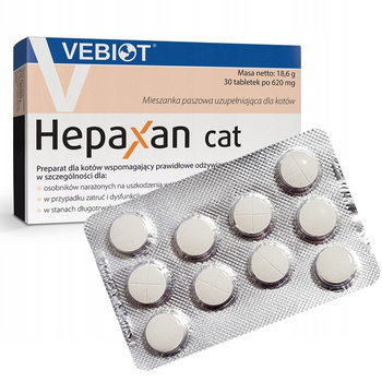  VEBIOT HEPAXAN CAT NA PROBLEMY Z WĄTROBĄ 10 TABLETEK (1 BLISTER)