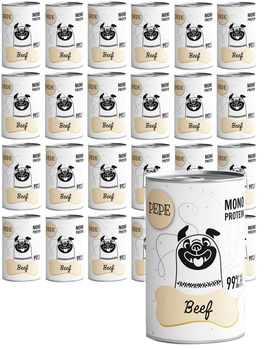 PAKA ZWIERZAKA MOKRA KARMA DLA PSA PEPE BEEF WOŁOWINA 24x400g