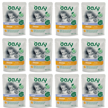 OASY CHUNKS IN GRAVY MOKRA KARMA DLA KOTA KURCZAK W SOSIE SASZETKA 12x85g