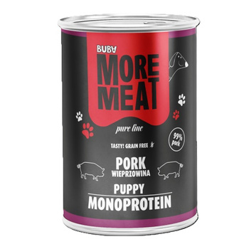 BUBA MORE MEAT MONO PURE PUPPY MOKRA KARMA W PUSZCE DLA SZCZENIĄT WIEPRZOWINA 400g