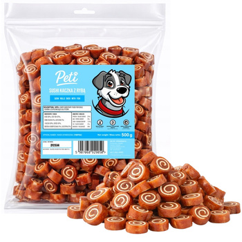 PETI PRZYSMAKI DLA PSA SUSHI KACZKAZ RYBĄ DORSZ 500g