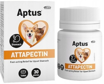 APTUS ATTAPECTIN NA BIEGUNKĘ NIESTRAWNOŚĆ DLA PSA I KOTA 30 tabletek