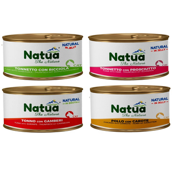 NATUA NATURAL MOKRA KARMA W PUSZCE DLA KOTÓW MIX SMAKÓW 4x85g