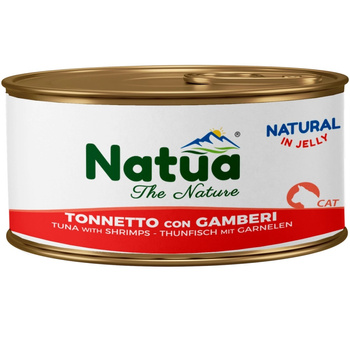 NATUA NATURAL MOKRA KARMA DLA KOTÓW TUŃCZYK Z KREWETKAMI W GALARETCE PUSZKA KOTA 85g
