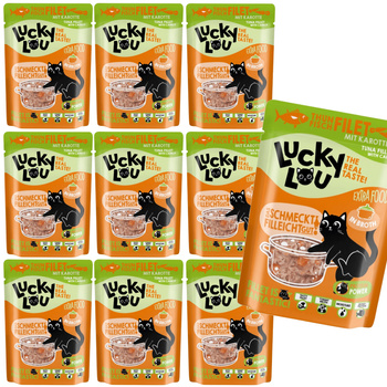 LUCKY LOU EXTRAFOOD KARMA DLA KOTA TUŃCZYK MARCHEWKA SOS 10x70g