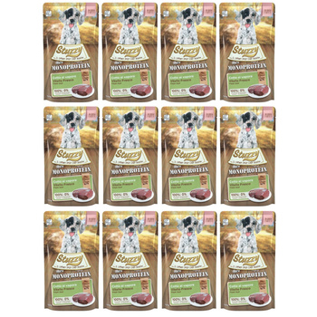 STUZZY MONOPROTEIN MOKRA KARMA DLA PSA Z CIELĘCINĄ DLA SZCZENIĄT 12x150g