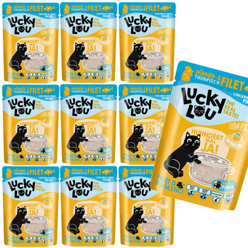 LUCKY LOU EXTRAFOOD KARMA DLA KOTA PRZYSMAK KURCZAK TUŃCZYK SOS 10x70g