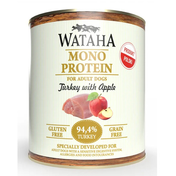 WATAHA MONO PUSZKA KARMA DLA PSA INDYK Z JABŁKIEM 800g