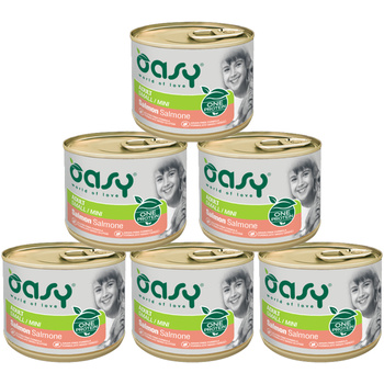 OASY PIES ONE PROTEIN ADULT MINI ŁOSOŚ PUSZKA 6x200g