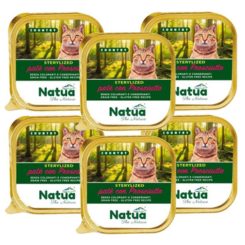 NATUA COUNTRY STERYLIZED HAM MOKRA KARMA DLA KOTA PASZTET Z SZYNKĄ 6x100g