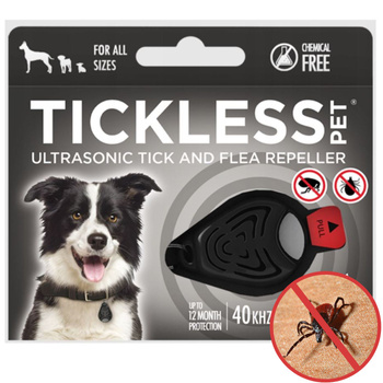 TICKLESS PET BLACK ULTRADŹWIĘKOWA OCHRONA NA KLESZCZE I PCHŁY DLA PSÓW