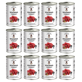 KUCHNIA SZEFA MOKRA KARMA DLA PSA MONOPROTEINOWA WOŁOWINA 12x400g