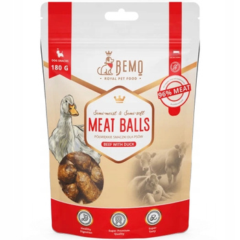 BEMO MEAT BALLS BEEF WITH DUCK PRZYSMAK DLA PSA WOŁOWINA KACZKA 180g
