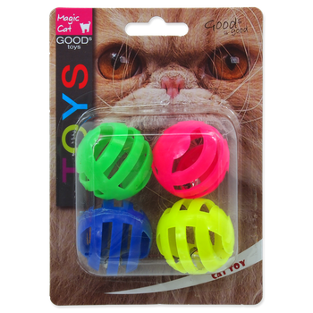 MAGIC CAT ZABAWKA PIŁKA Z DŻWIĘKIEM DLA KOTA 3,75cm 4szt