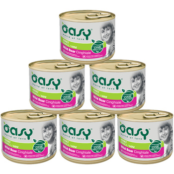 OASY PIES ONE PROTEIN ADULT MINI DZIK PUSZKA 6x200g