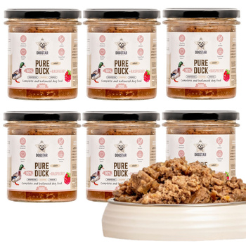 DOGSTAR MOKRA KARMA DLA PSA PURE DUCK PEŁNOPORCJOWA KACZKA 6x300g