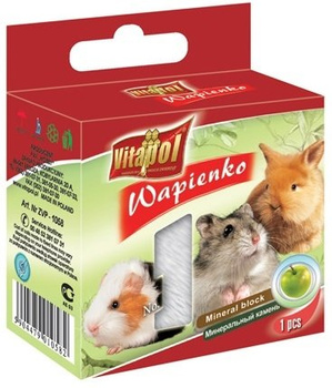 KOSTKA WAPIENNA WAPNO DLA GRYZONI 1szt JABŁKOWA
