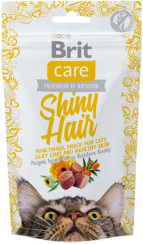 BRIT CARE CAT SNACK SHINY HAIR PRZEKĄSKA NA SIERŚĆ I SKÓRĘ DLA KOTA 50g