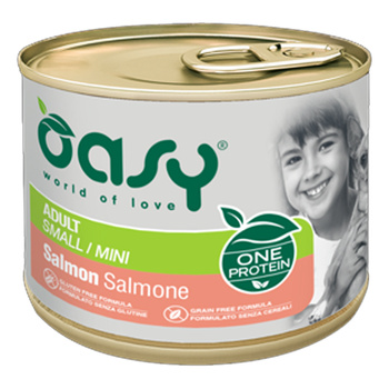 OASY PIES ONE PROTEIN ADULT MINI ŁOSOŚ PUSZKA 200g