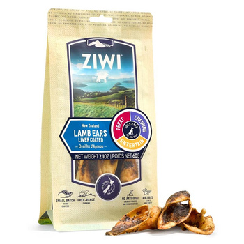 ZIWI PEAK LAMB EARS USZY JAGNIĘCE Z WĄTRÓBKĄ PRZYSMAK GRYZAK DLA PSA 60g