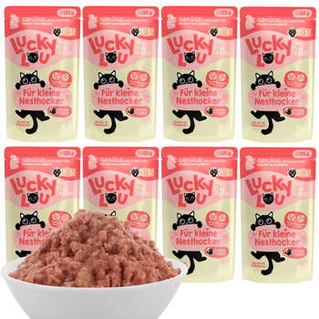 LUCKY LOU LIFESTAGE KITTEN MOKRA KARMA DLA KOCIĄT DRÓB 8x125g