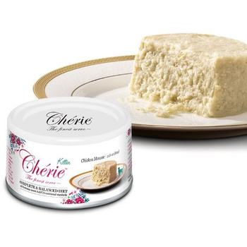 PETTRIC CHERIE MUS Z KURCZAKA MOKRA KARMA DLA KOCIĄT KOTA PUSZKA 80g